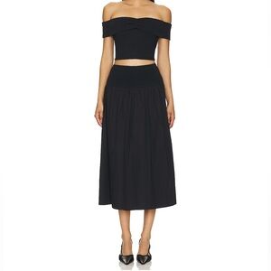 Free People Black Skirt Set